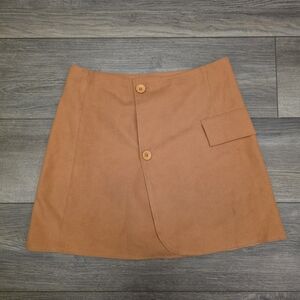 Cider Buttoned Detail Mini Skirt